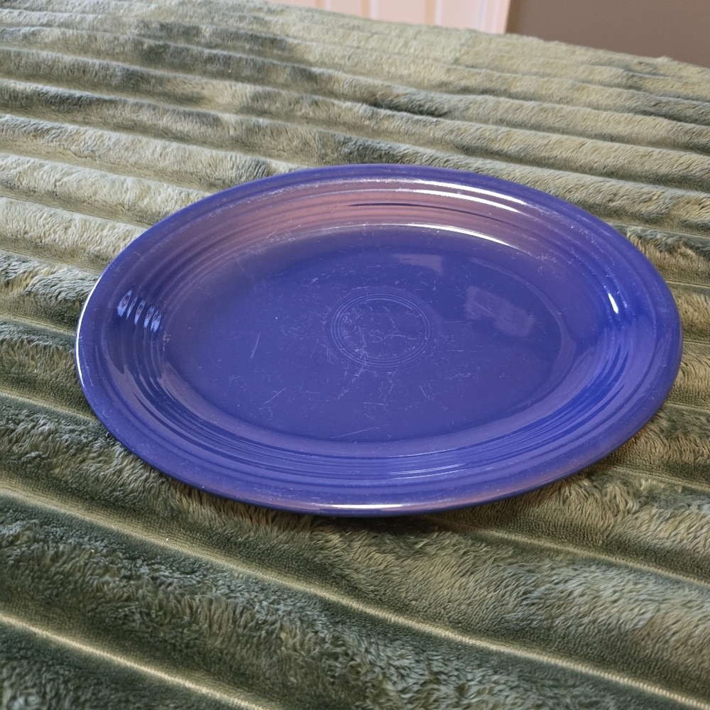 Vintage Fiesta Colbalt Blue Oval Serving Dish 12 ½" x 10"